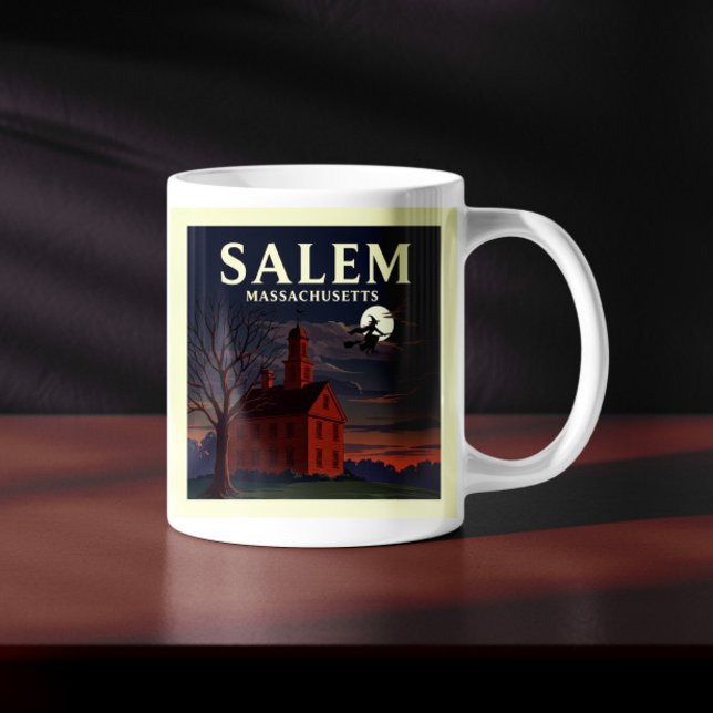 Caneca De Café Vintage Salem Massachusetts (Criador carregado)