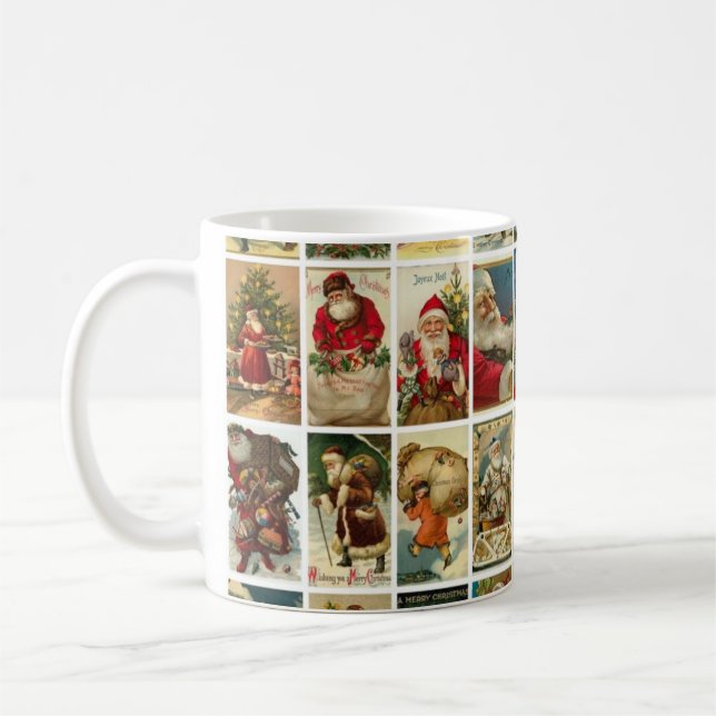 Caneca De Café Vintage Santa (Esquerda)