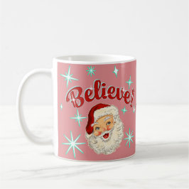 Caneca De Café Vintage Santa No. 6 - Believe