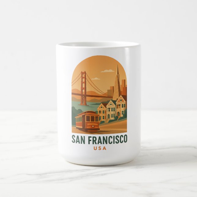 Caneca de Café Vintage São Francisco | Dourado Ret (Centro)