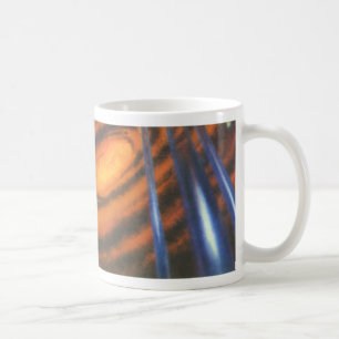 Caneca De Café Vintage Science Ficls, Sci Fi Red Galaxy Swirls