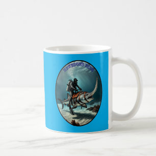Caneca De Café Vintage SCUBA Merge Diver Fazendo um URM Sawfish