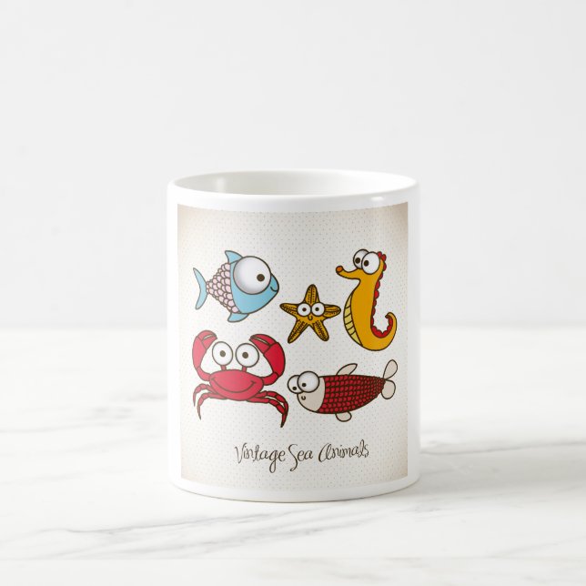 Caneca De Café Vintage Sea Animal Mug (Centro)