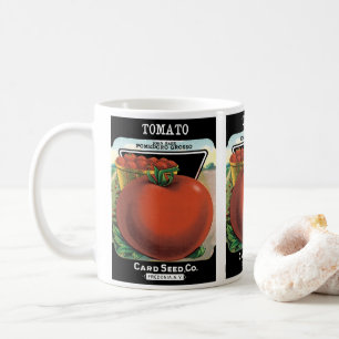 Caneca De Café Vintage Seed Packet Label Art, Tomato Pomodoro
