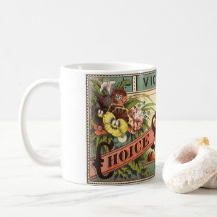 Caneca De Café Vintage Seed Packet Label Art, Vick's Choice Seeds