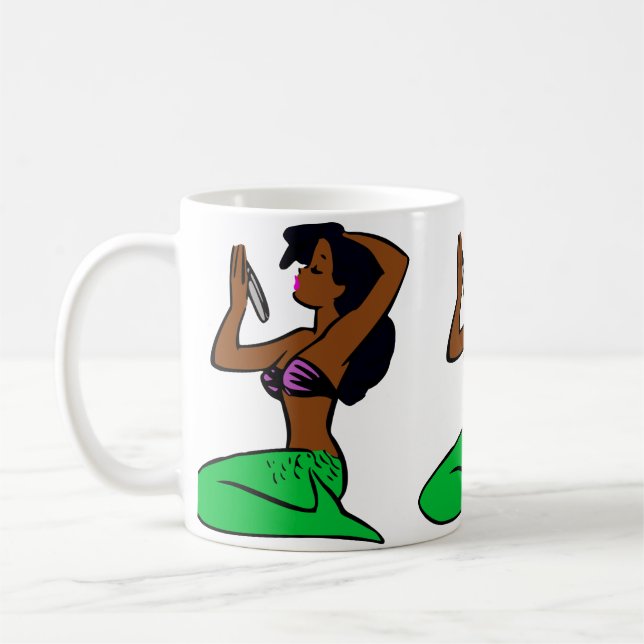Caneca De Café vintage sereia africana (Esquerda)