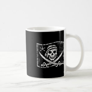 Caneca De Café Vintage Skull Pirate Flag Dia de as Bruxas engraça
