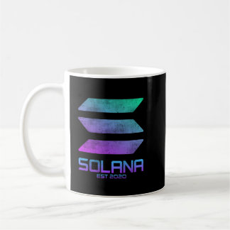 Caneca De Café Vintage solana SOL Crypto Coin HODL