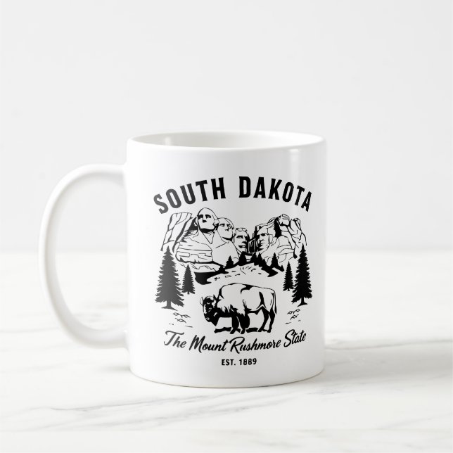 Caneca De Café Vintage South Dakota Viagem (Esquerda)