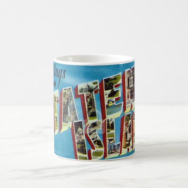 Caneca De Café Vintage Staten Island NY (Centro)