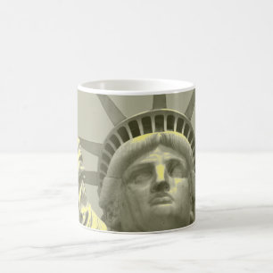Caneca De Café Vintage Statue of Liberty New York Close Photo