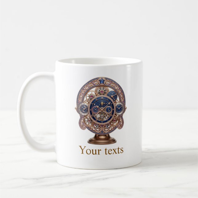 Caneca de Café Vintage Steampunk com Mecanismo de  (Esquerda)