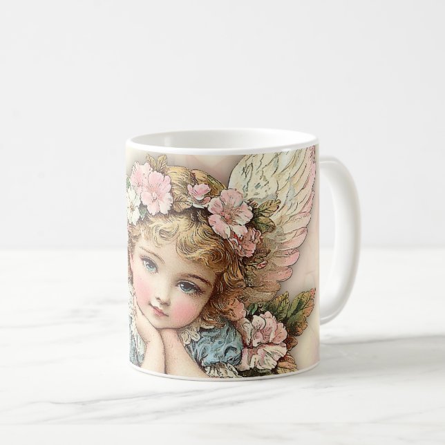 Caneca De Café Vintage Style Angel (Frente Esquerda)