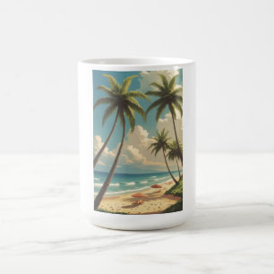 Caneca De Café Vintage Style Havaiano Viagem Aloha Do Havaí
