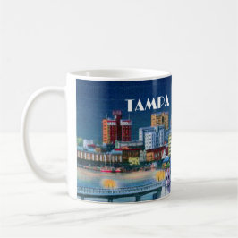 Caneca De Café Vintage Tampa Florida Skyline 1940s Coffee Mug