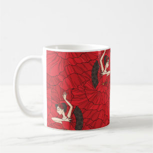 Caneca De Café Vintage Tango Flamenco Dance Patterno