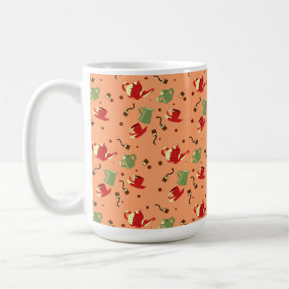 Caneca De Café Vintage Tea Party Patternos - Bules Whimsical, Taç
