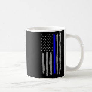 Caneca De Café Vintage Thin Blue Line Shirt Policial Apoia Usa Fl