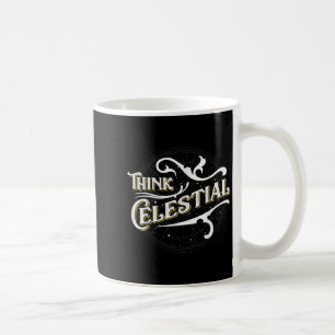 Caneca De Café Vintage Think Celestial Inspirational Design Para