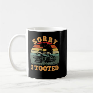 Caneca De Café Vintage Train Desculpe Eu Tocei No Funny Train Rai