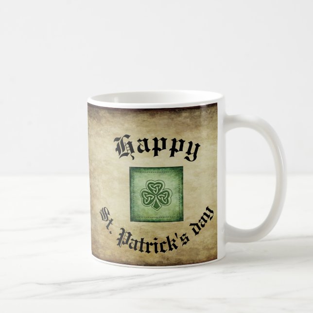Caneca De Café Vintage trendage grundge Irish shamrock (Direita)