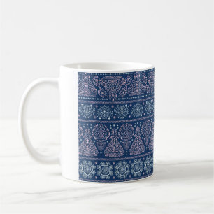 Caneca De Café vintage Tribal Mexicano Vintage, ponto de encontro