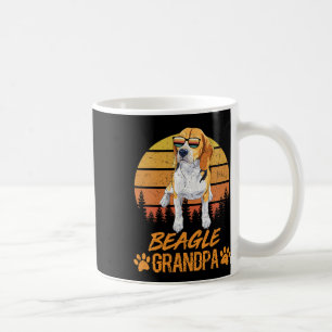 Caneca De Café Vintage Tricolor Beagle Dog Avô Paw Pai Padre