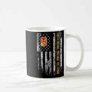 Caneca De Café Vintage U.A Flag 516th Signal Brigade Vet Militar