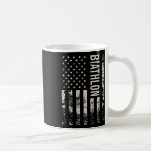 Caneca De Café Vintage U American Flag Biathlon