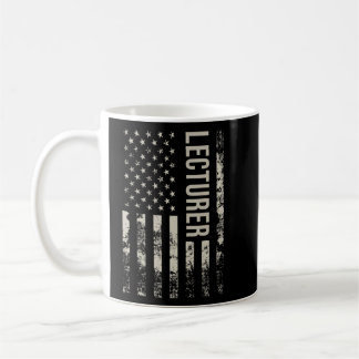 Caneca De Café Vintage US Flag Lecturer