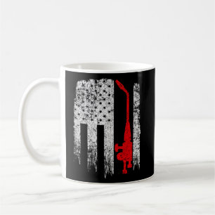Caneca De Café Vintage USA Red White Welder Flag Americano