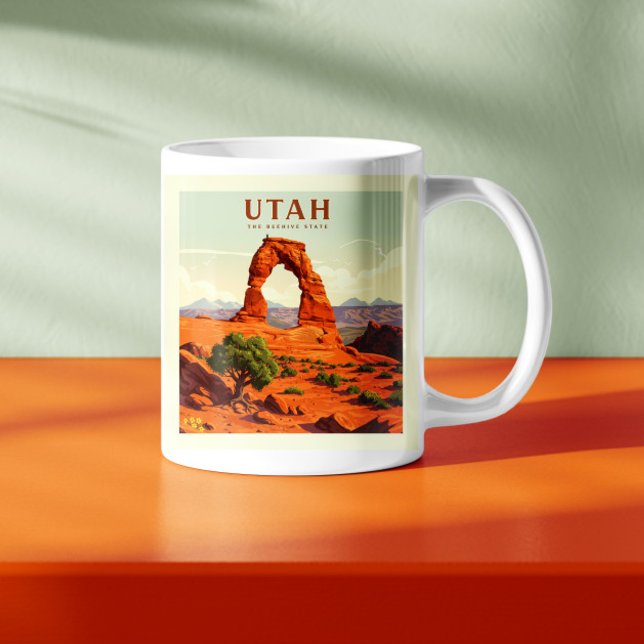 Caneca De Café Vintage Utah (Criador carregado)