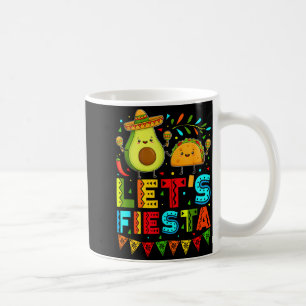 Caneca De Café Vintage vamos festejar abacate e tacos cinco de