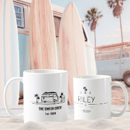 Caneca De Café Vintage Van Life Surfer Crew
