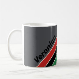 Caneca De Café Vintage VHS Stripes with Name
