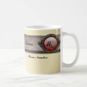 Caneca De Café Vintage Victorian Brooch Monograma