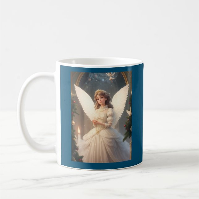 Caneca De Café Vintage Victorian Christmas Angel (Esquerda)