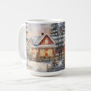 Caneca De Café Vintage Vidinha Fashiked House Cena de Natal Mug