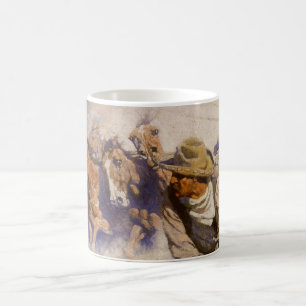 Caneca De Café Vintage Western Cowboys, no Corral, pelo NC Wyeth