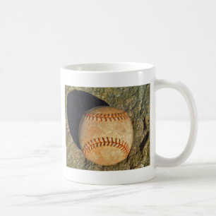 Caneca De Café Vintage White Baseball Red Stitching