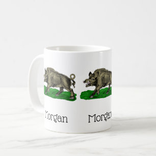 Caneca De Café Vintage Wild Boar Draar BW #3C