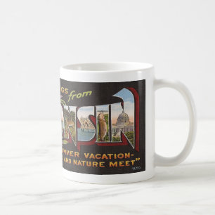 Caneca De Café Vintage Wisconsin