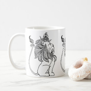 Caneca De Café Vintage Wizard of Oz, Cowardly Lion with Crown