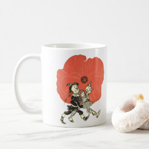 Caneca De Café Vintage Wizard of Oz, Dorothy with Poppy Flowers