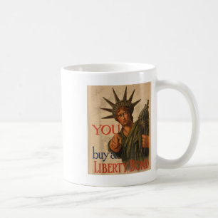 Caneca De Café Vintage Ww1 Propaganda Poster Liberty Bond Wsa