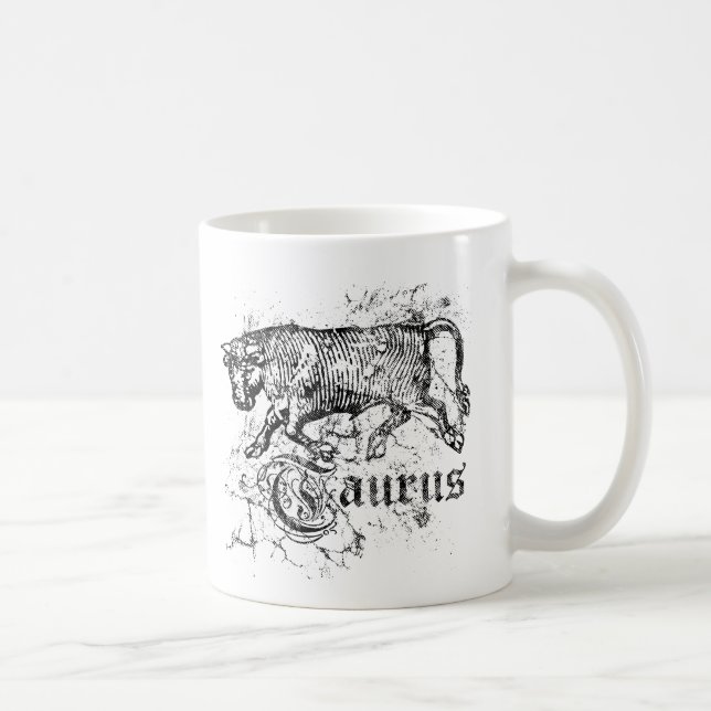 Caneca De Café Vintage Zodiac Taurus (Direita)