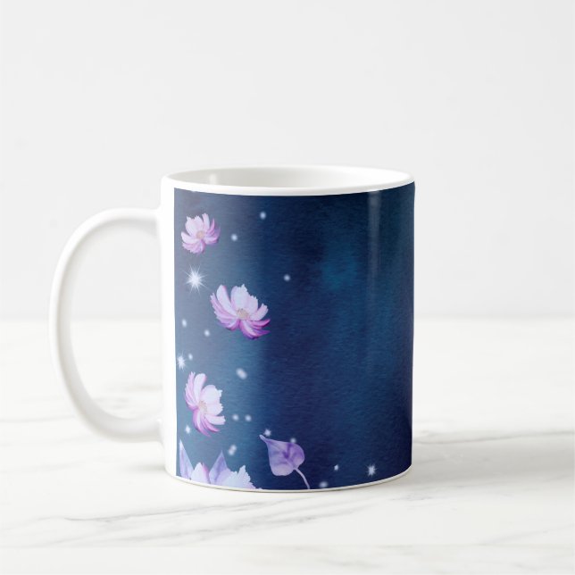 Caneca De Café Vintagem do papel floral (Esquerda)