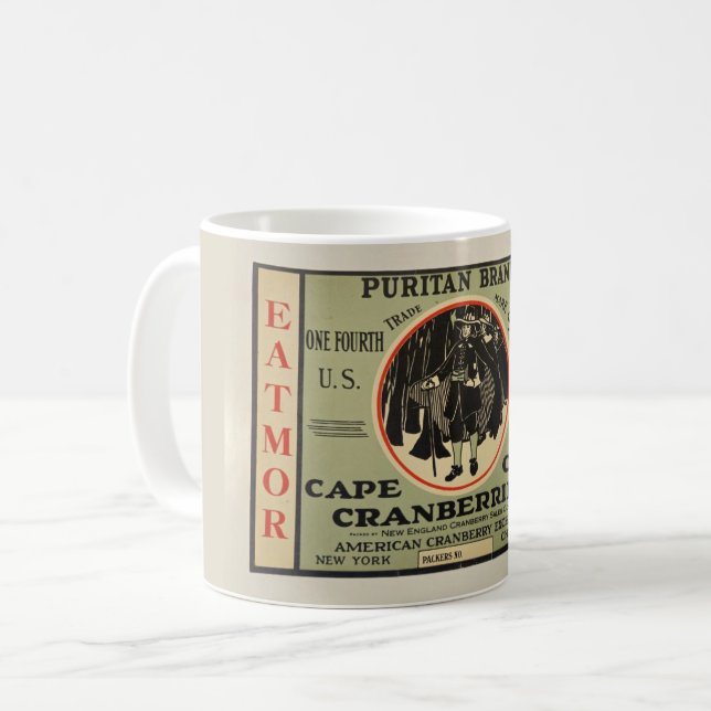 Caneca De Café Vintge Cranberry Mug (Frente Esquerda)