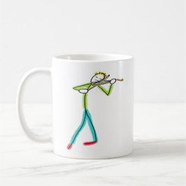Caneca De Café Viola Playing Stickman