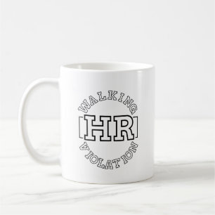 Caneca De Café Violação de RH Andando